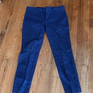 Banana Republic Women's Blue and Black Patterned Pants